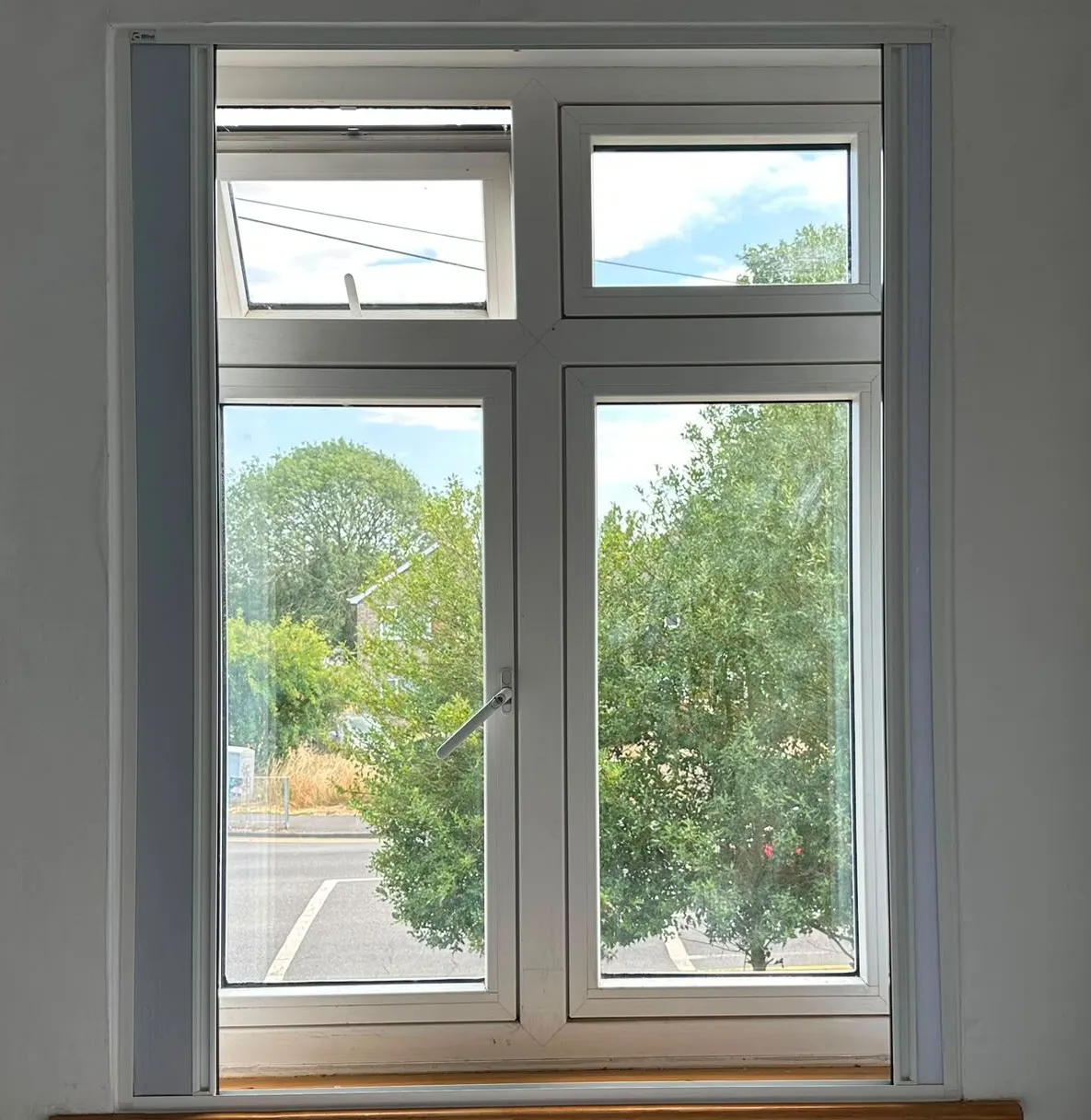 BlindScreen fitted to a window by Ria's Interiors, shown fully open