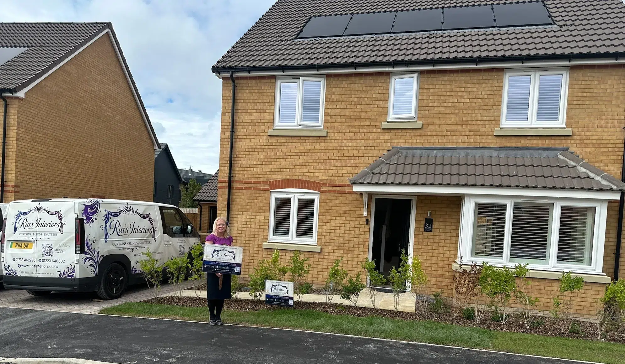 Whole-house UK-made shutters fitted by Ria’s Interiors